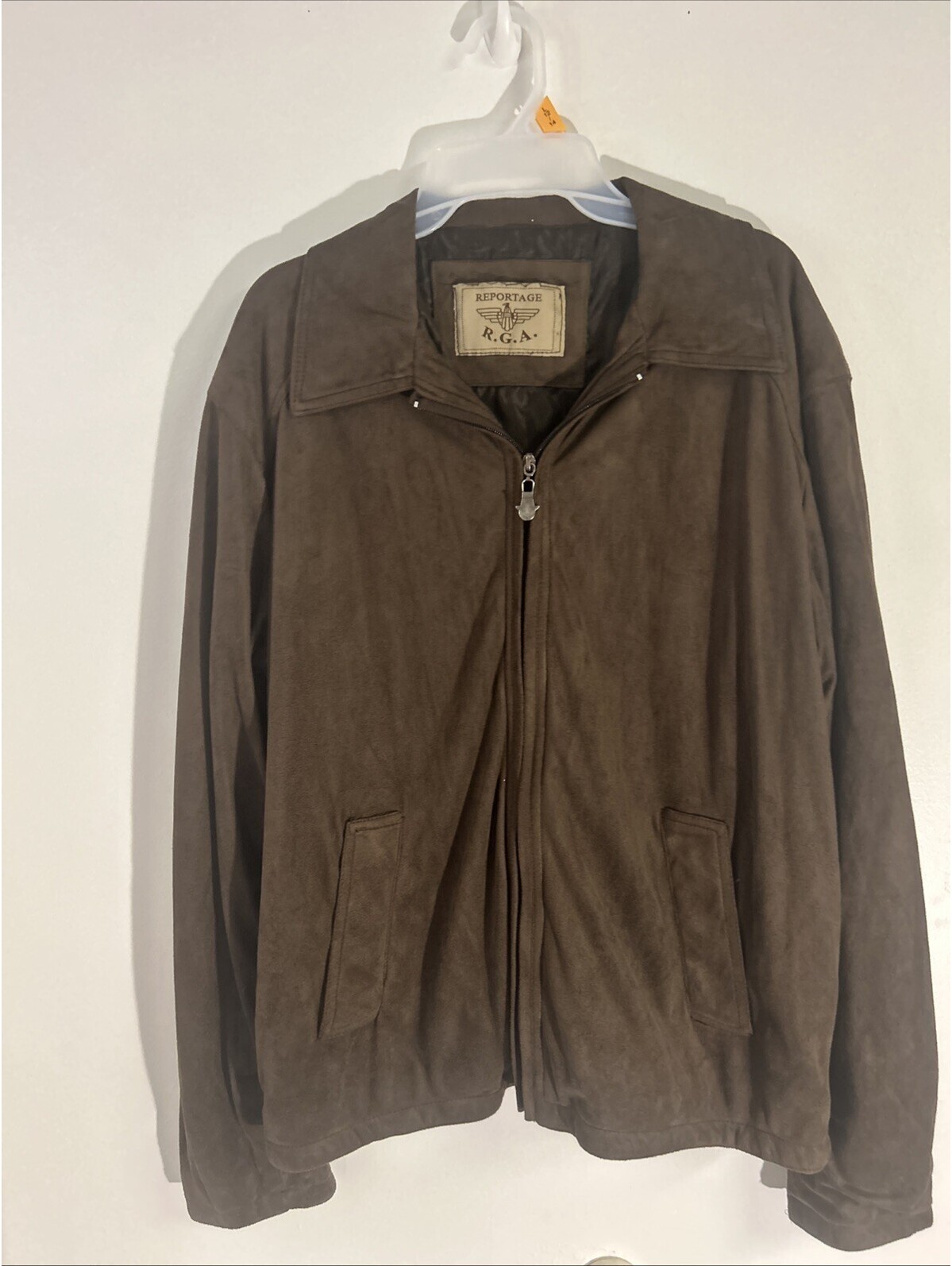 Reportage Rga Brown Suede Vintage Jacket Zip Up